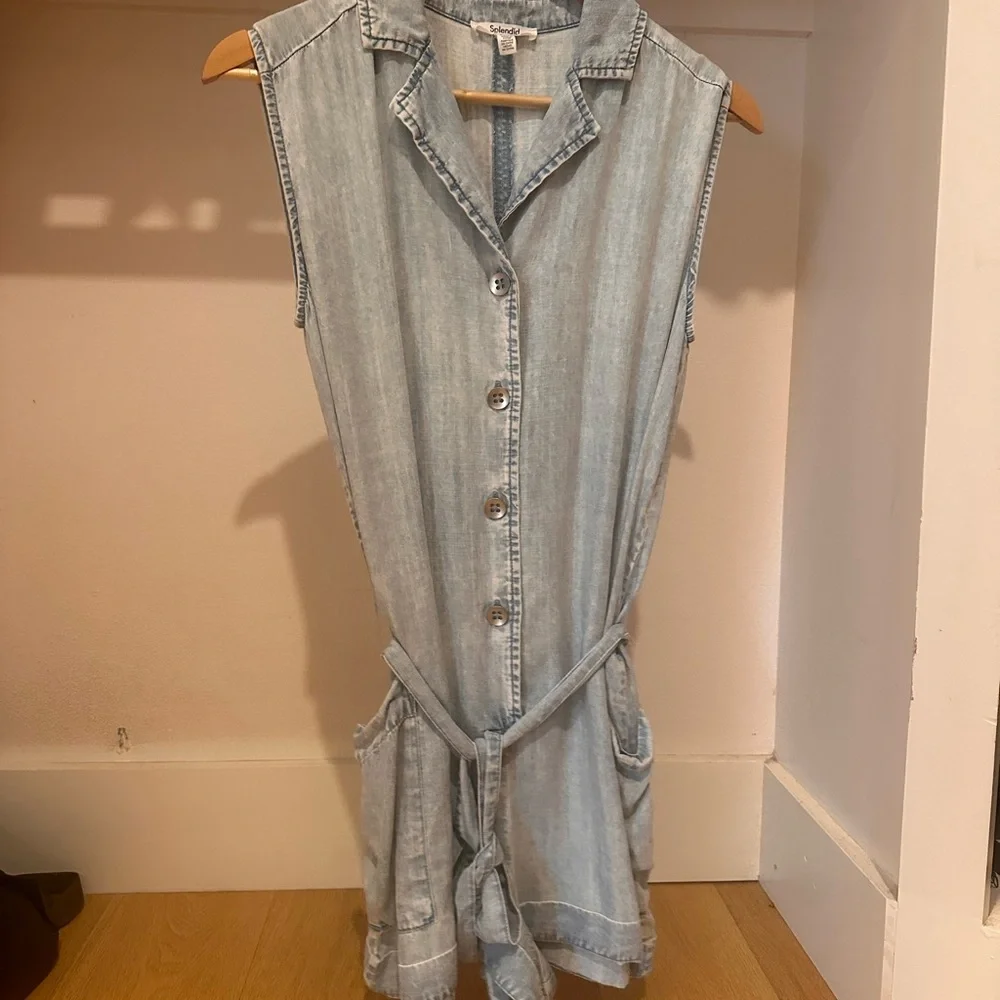 Splendid Light Blue Sleeveless Romper - Picture 6 of 9